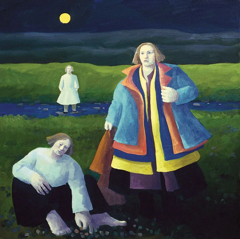 Karólína Lárusdóttir , ‘Shedding Old Coats’ 102 x 102cm, oil on canvas (Courtesy The Castle Gallery)