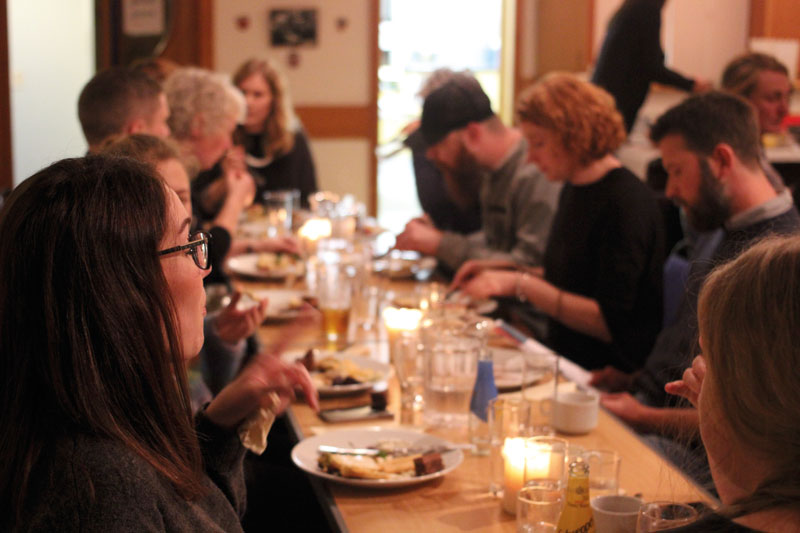 Supper at islandness publication launch , 4 October 2018, Shetland.