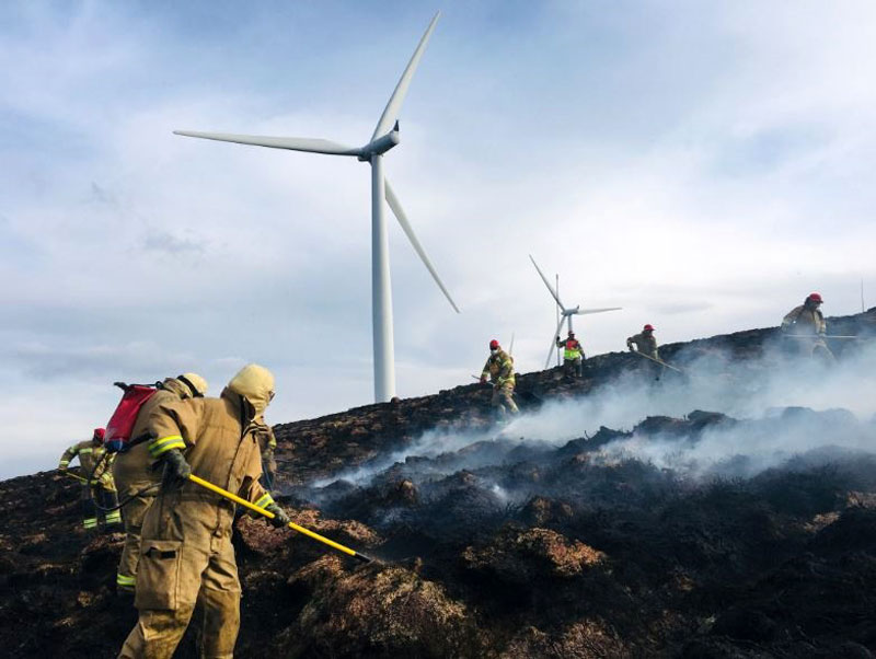 Scottish Fire & Rescue Service at Strathy North Wind Farm (used with kind permission of Scottish Fire & Rescue Service, ©SFRS, 2019. All other images, public domain).