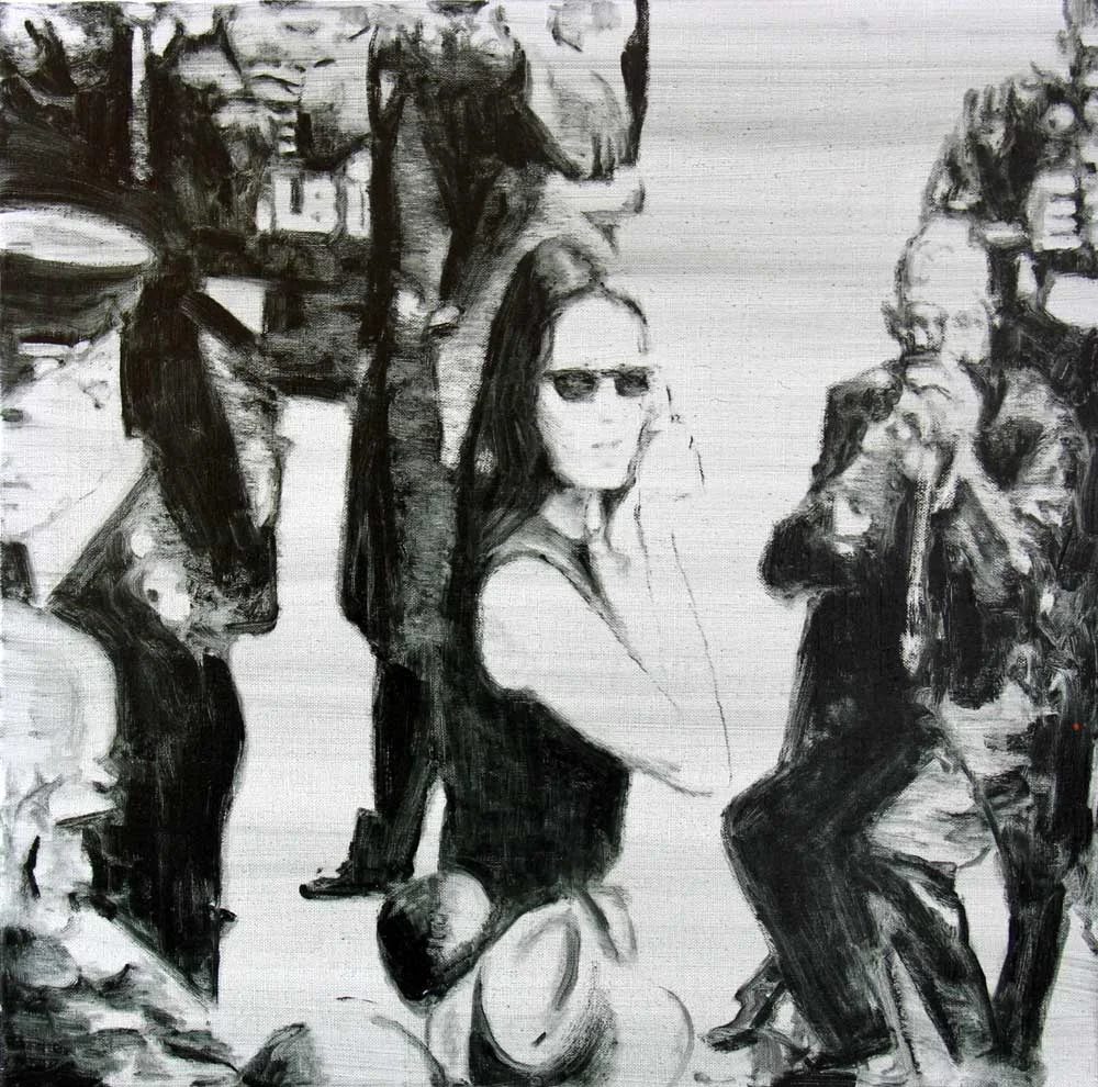 Marguerite Horner , Paparazzi , 2017, oil on canvas, 50 x 50 cm