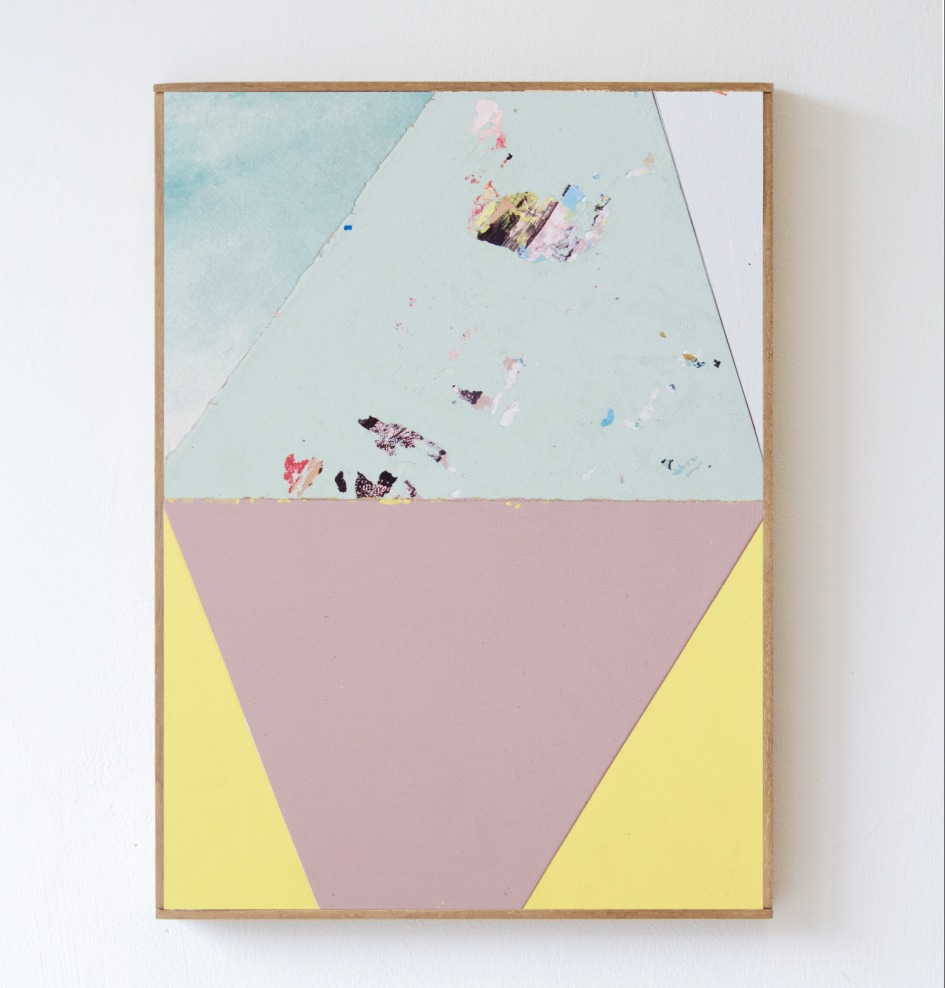 Jo Hummel , Bathing , Acrylic and emulsion on watercolour paper and ply, 38x28cm