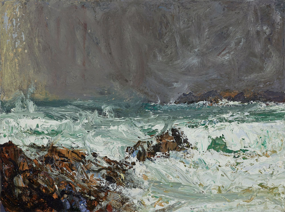 Allan MacDonald , raging, Mangersta 2 , 2019, oil on canvas, 30cm x 40cm