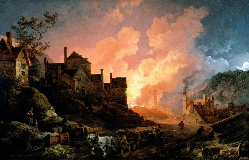 Philip James de Loutherbourg , Coalbrookdale by Night, 1801, oil on canvas, 68 cm x 106.5 cm