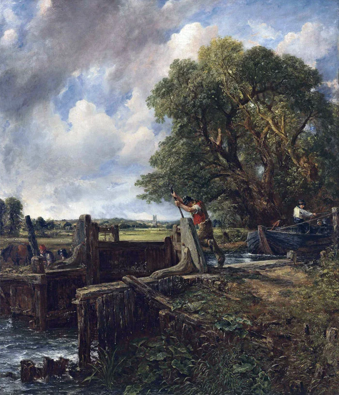 John Constable , The Lock , 1824, oil on canvas.
