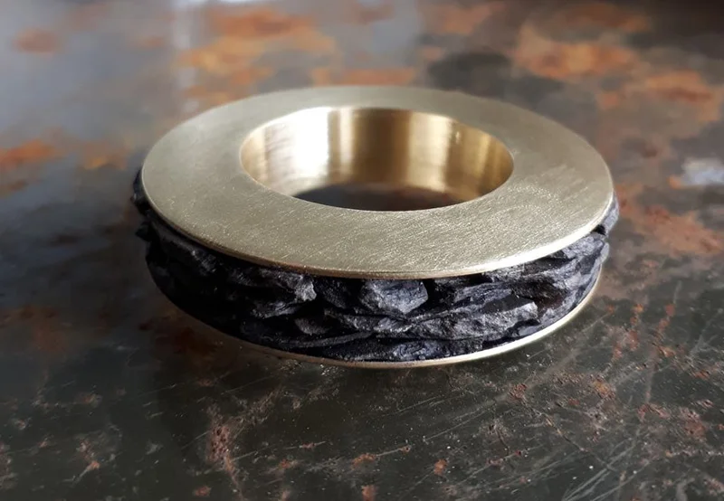 Beth Legg , Yarrows Brooch, based on brass brooch found nearby