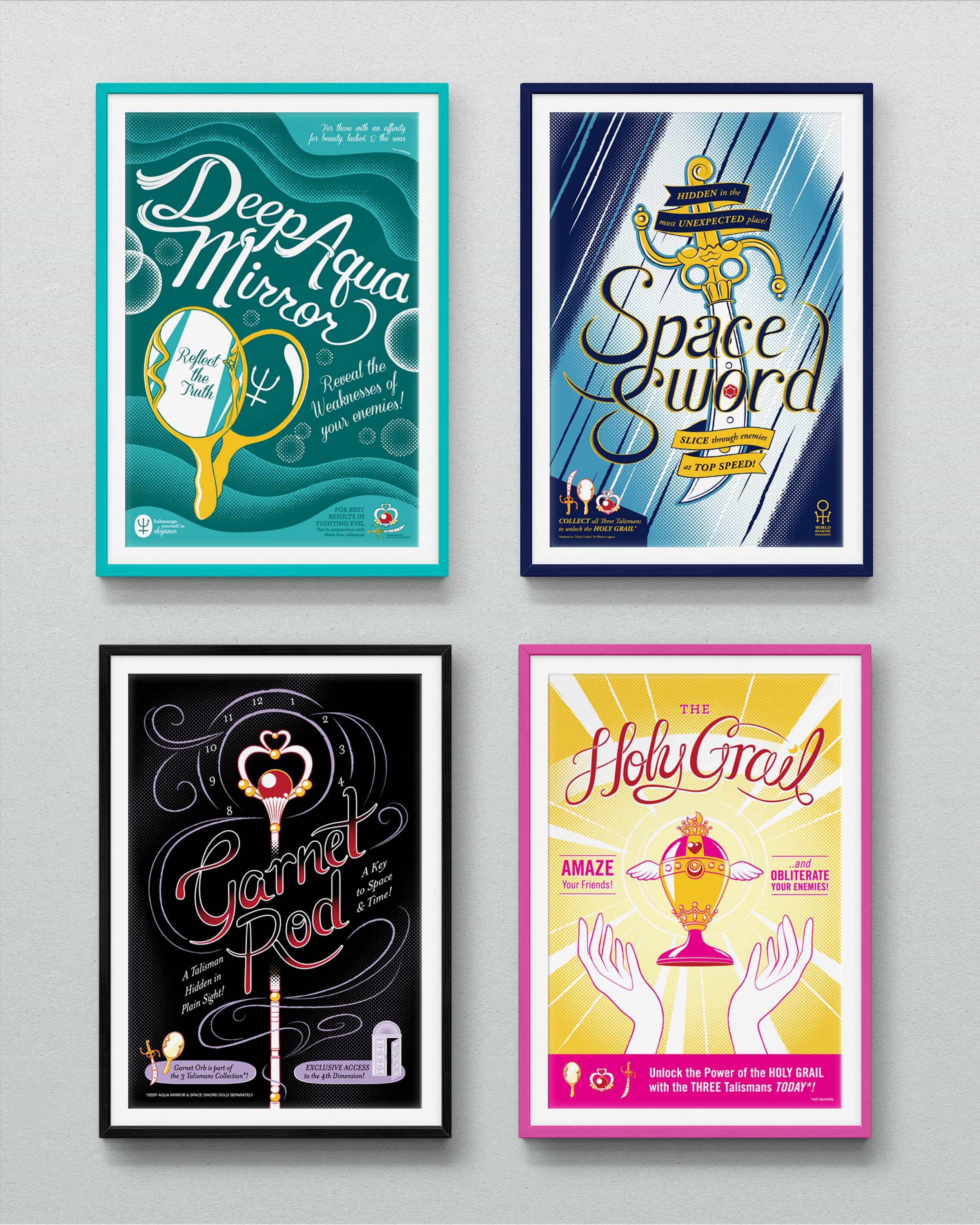 Sailor Moon Typography Posters