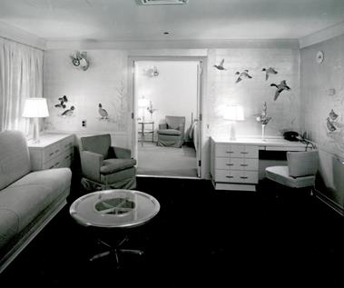 A room on-board the ship