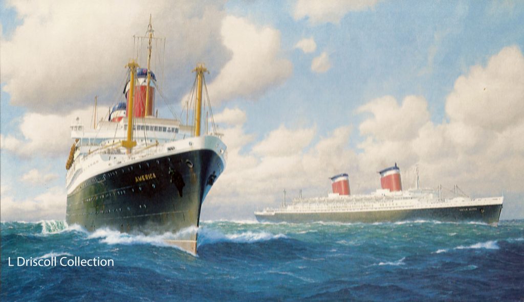 S.S. America (left) and S.S. United States (right)