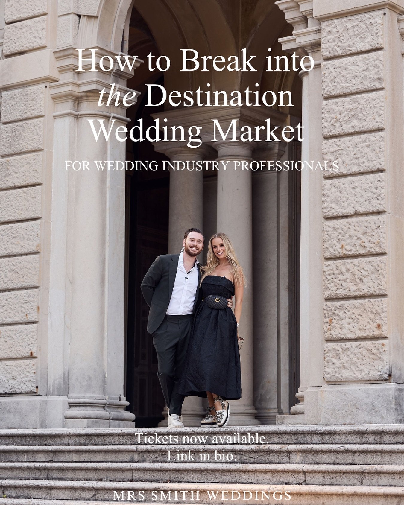 How to Break Into the Destination Wedding Market
For wedding industry professionals.

A 60-minute online session unpacking how destination weddings truly operate &ndash; beyond the imagery &ndash; and what genuinely opens the door to working internat