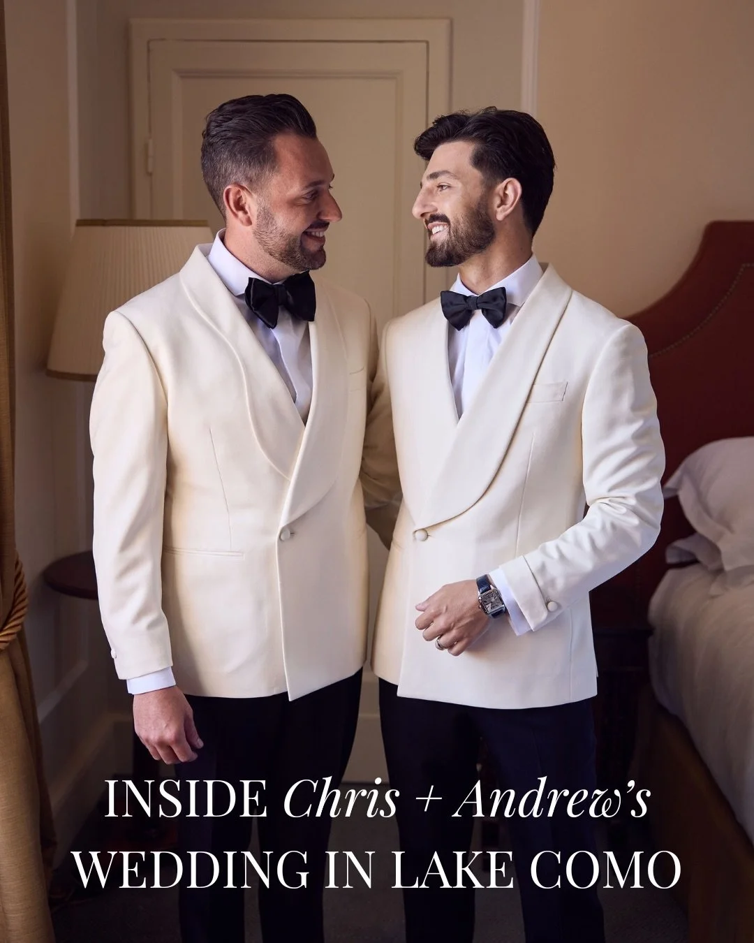 Chris and Andrew&rsquo;s wedding at Villa Erba was a celebration of cinematic elegance and intentional design on the shores of Lake Como. Coloured fireworks marked the conclusion of the ceremony, before guests transitioned into a Dolce Vita&ndash;ins