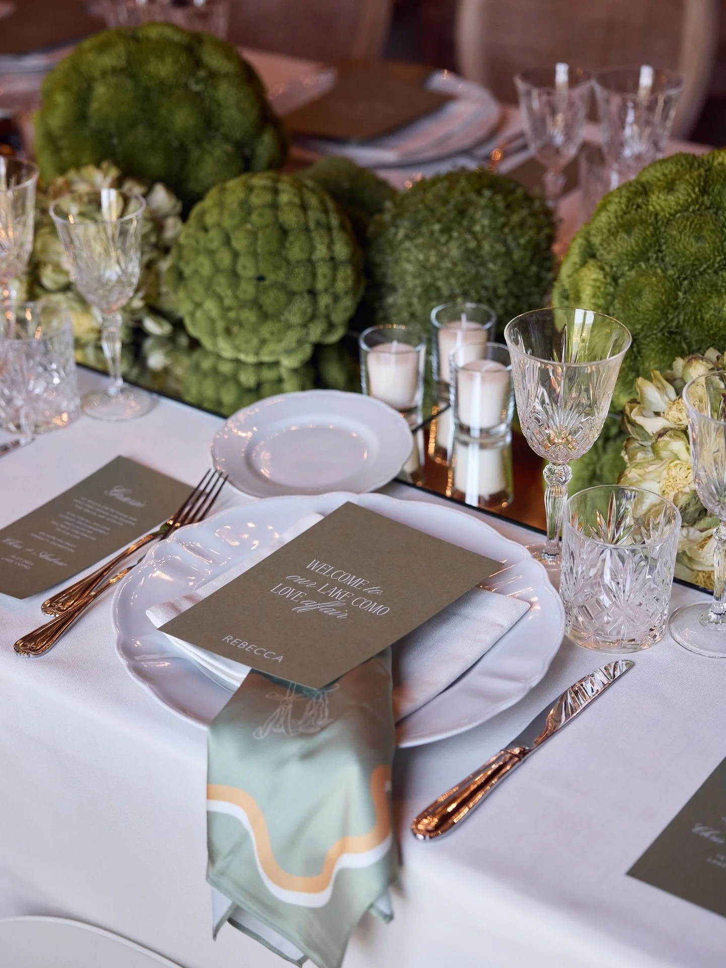Villa Erba, Lake Como.

A tablescape designed to soften scale &ndash; sculptural florals, crystal glassware and layered candlelight creating intimacy within one of Italy&rsquo;s most iconic villas.

Captured by @lostinlove_photography and full vendor
