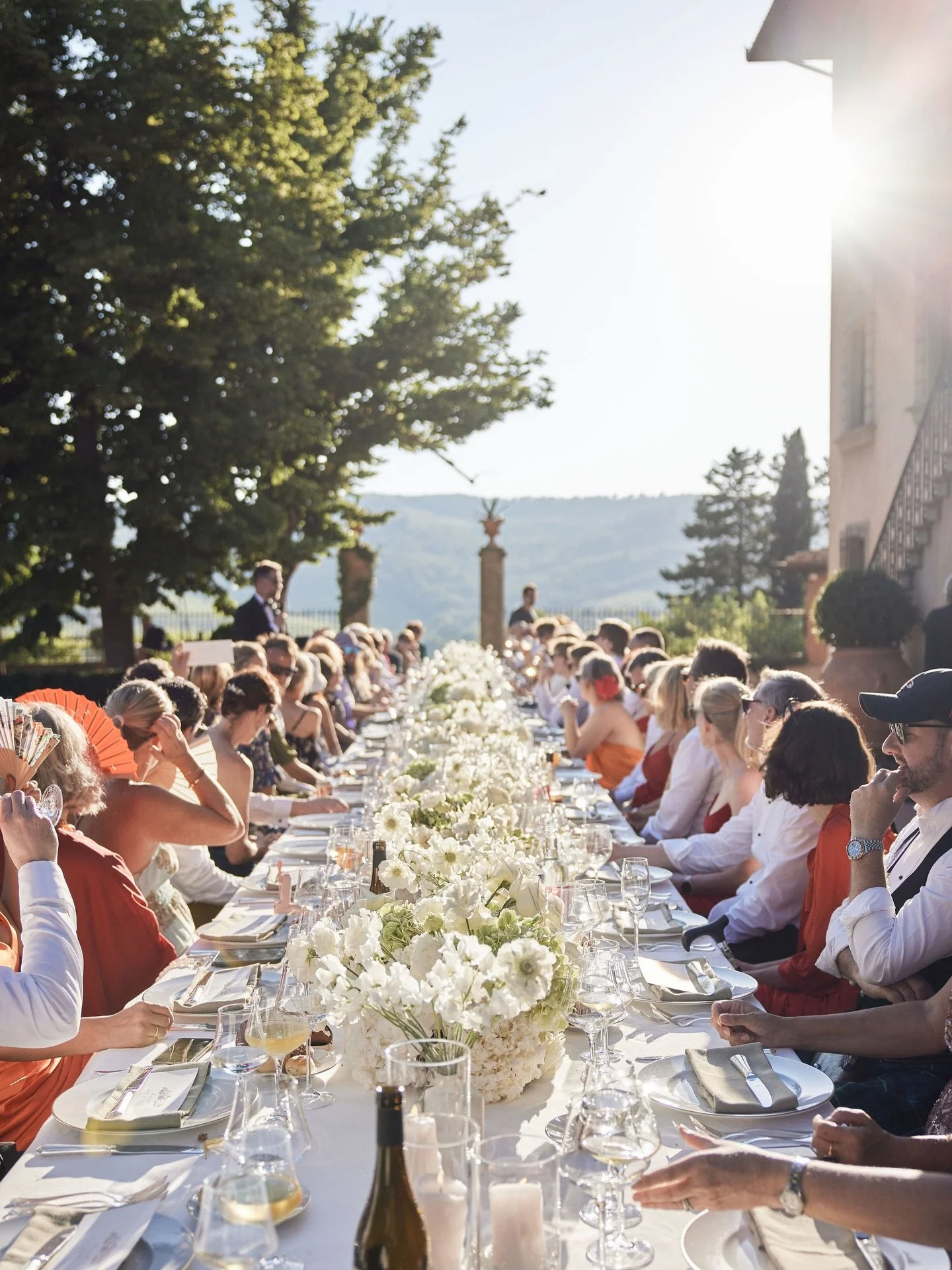 When the table becomes the moment ✨

A study in restraint - layered whites, soft florals running the full length of the table, crisp linens and refined place settings that feel effortless yet considered. The single long table creates intimacy at scal
