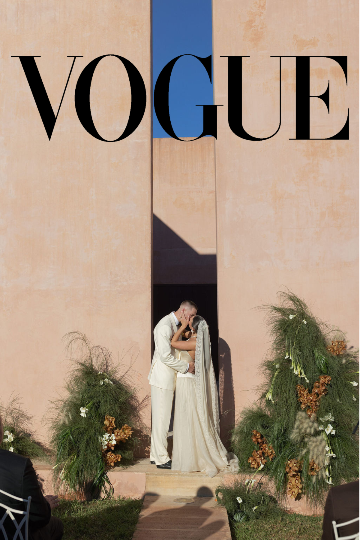 Vogue — couple at a destination wedding