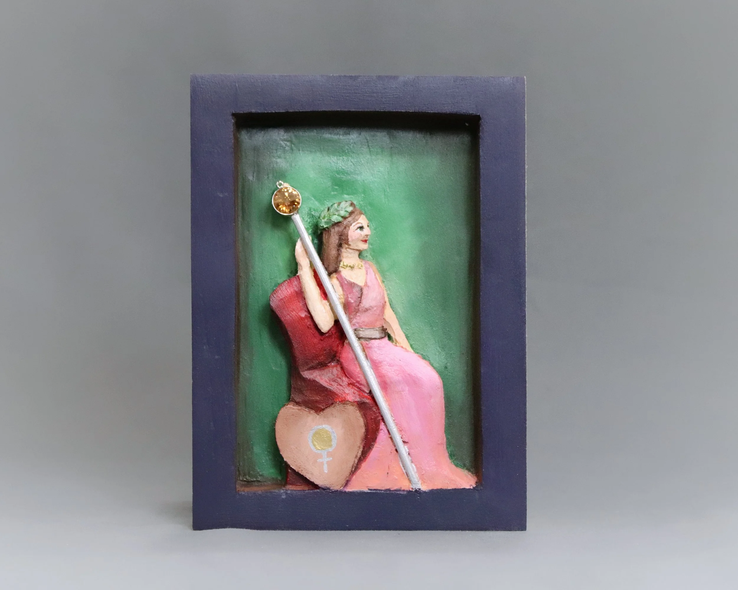 "Tarot Card, Empress in Pink"