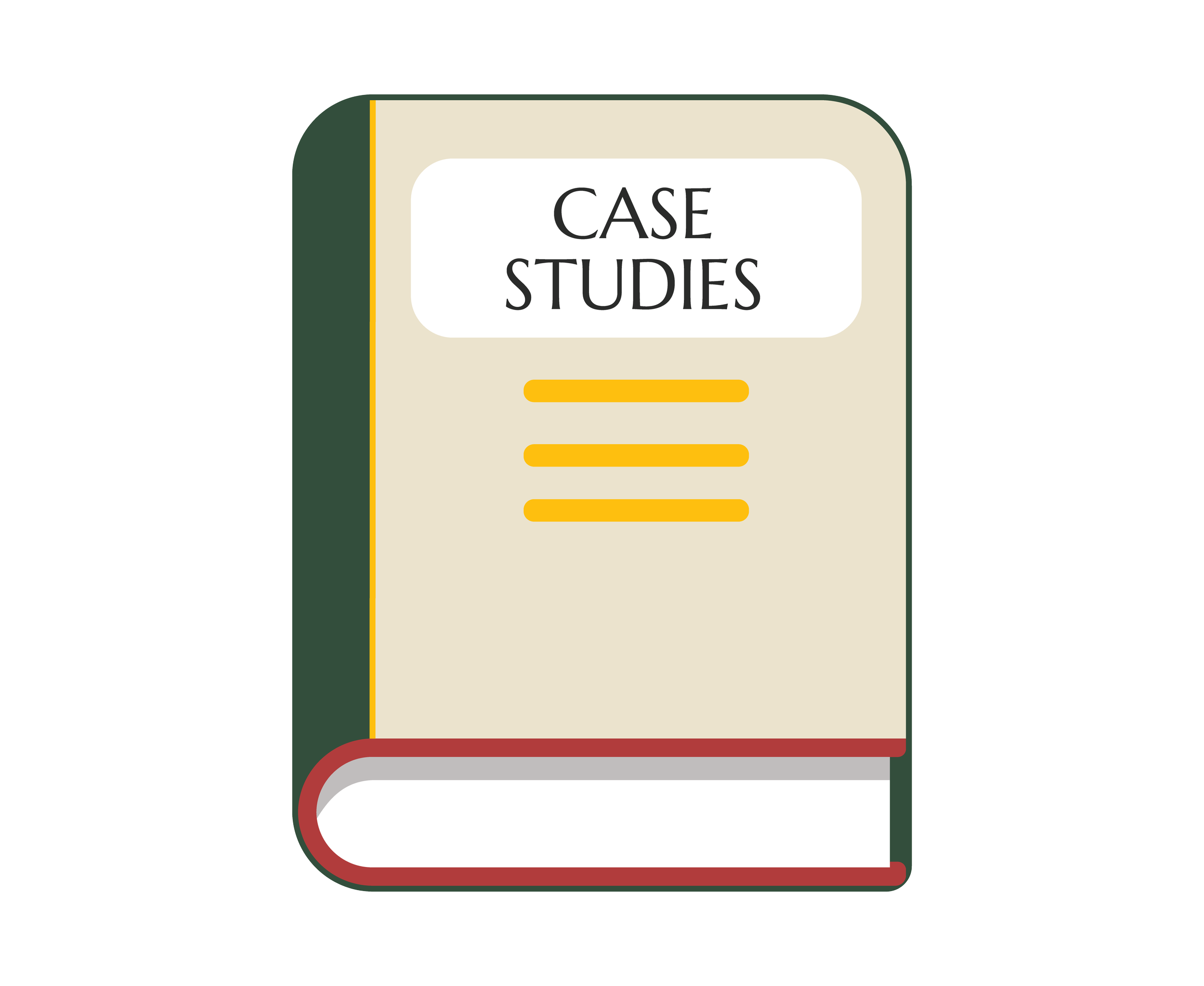 Book with a beige cover titled 'Case Studies' in black text.