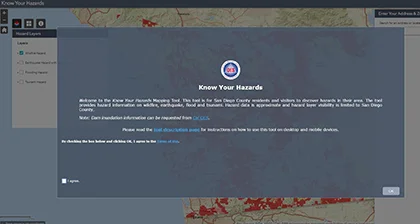 The Know Your Hazards web page allows residents to look up hazards at their home, school, workplace or other area in the community.