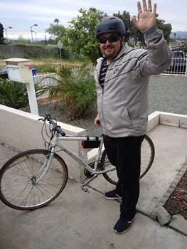 Angel Gonzalez, Eligibility Operations, rode to the Mills Building