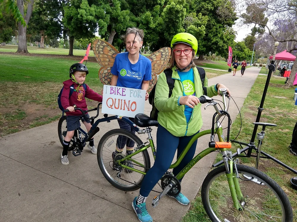 Melissa Holmes, County Counsel, rode from Mission Hills to Bankers Hill for school drop off and then to the CAC.