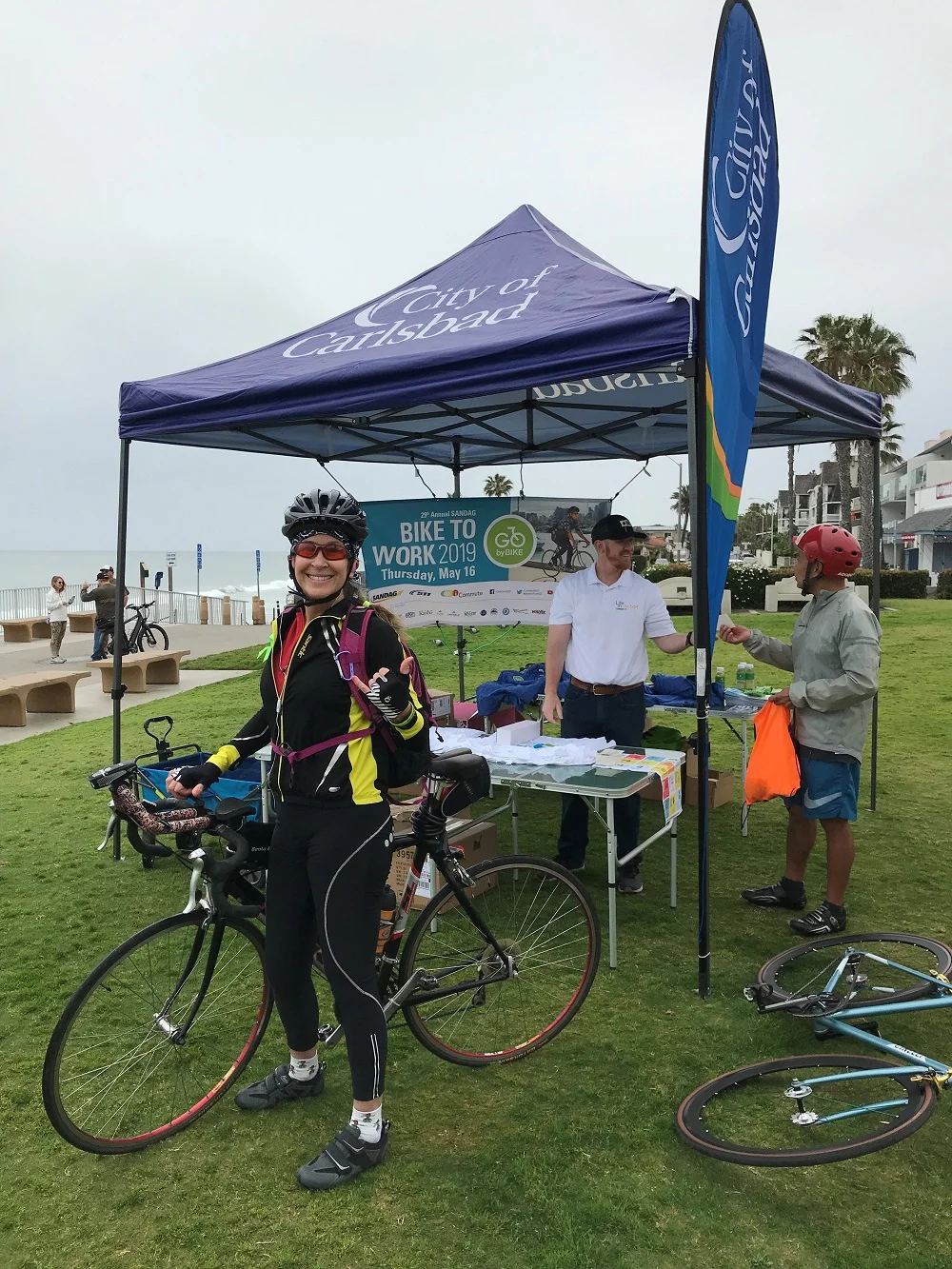 Stacey Sundling, North Coastal Public Health Center, rode from South Carlsbad to Oceanside.