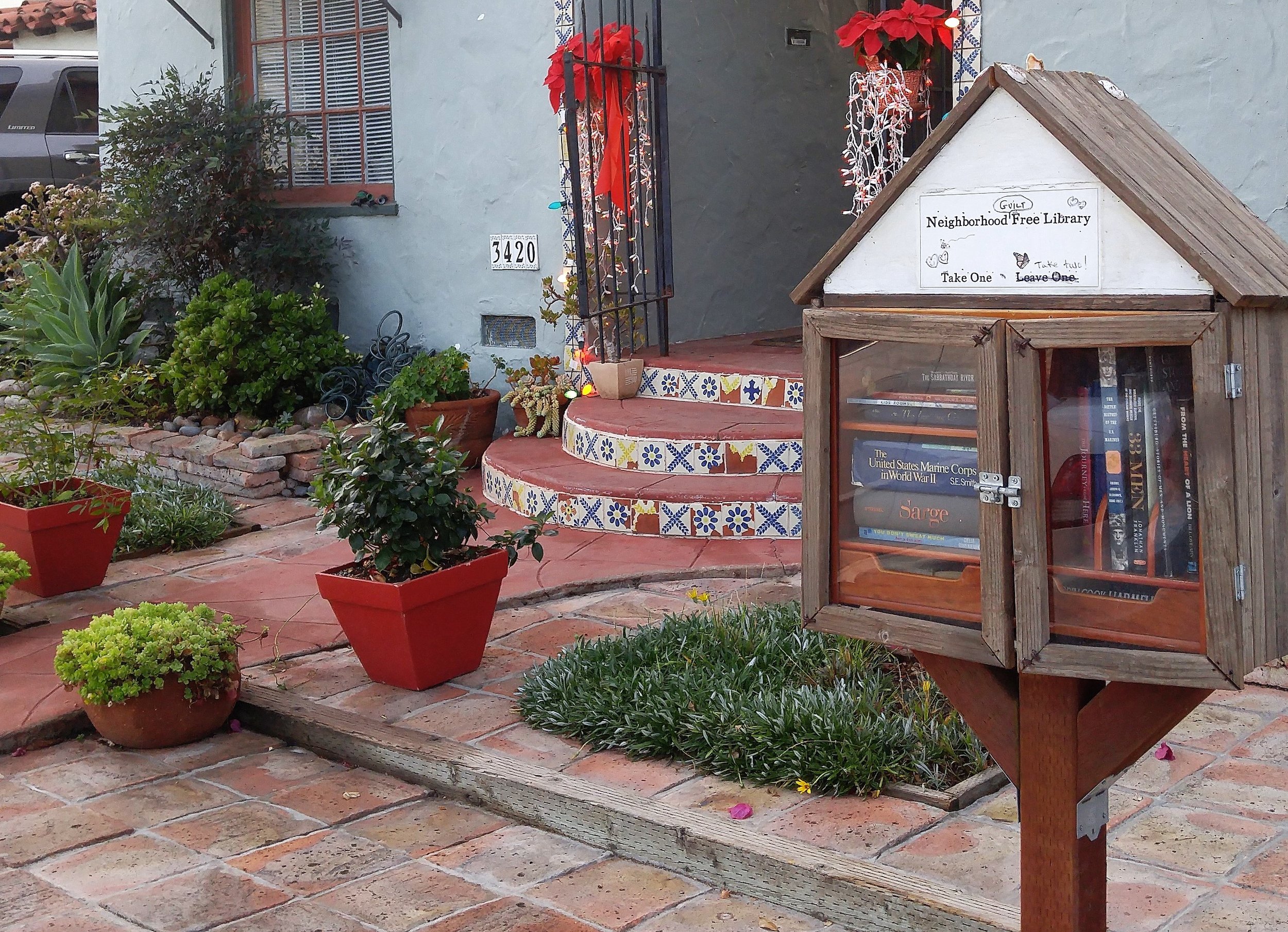 A Little Free Library in Monica Parks' neighborhood near Balboa Park