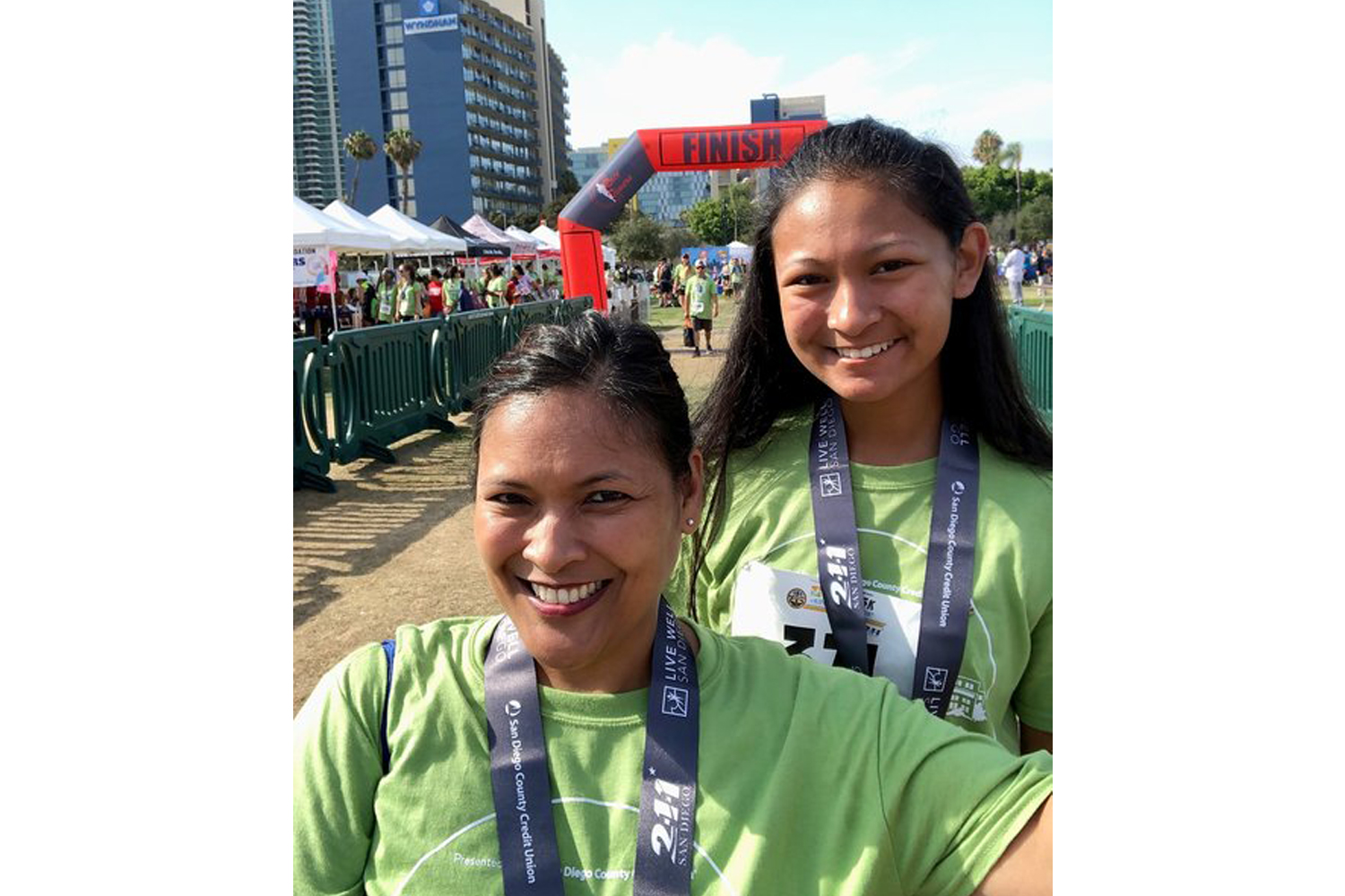  Rea Alvarez, Aging and Independence Services, with her daughter Keilani 