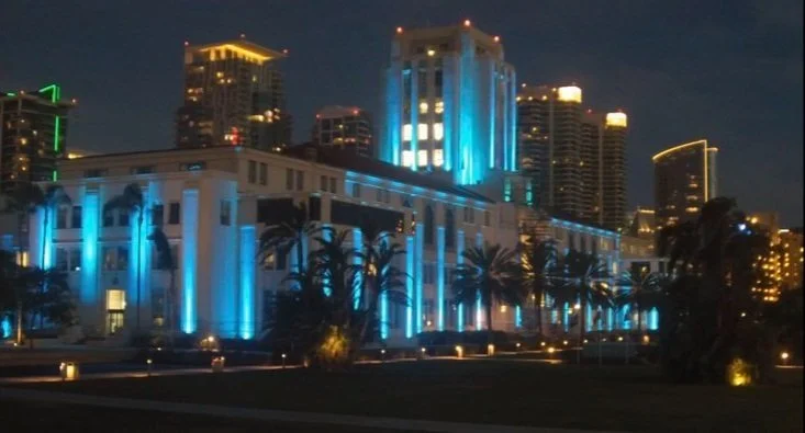 CAC lit in turquoise