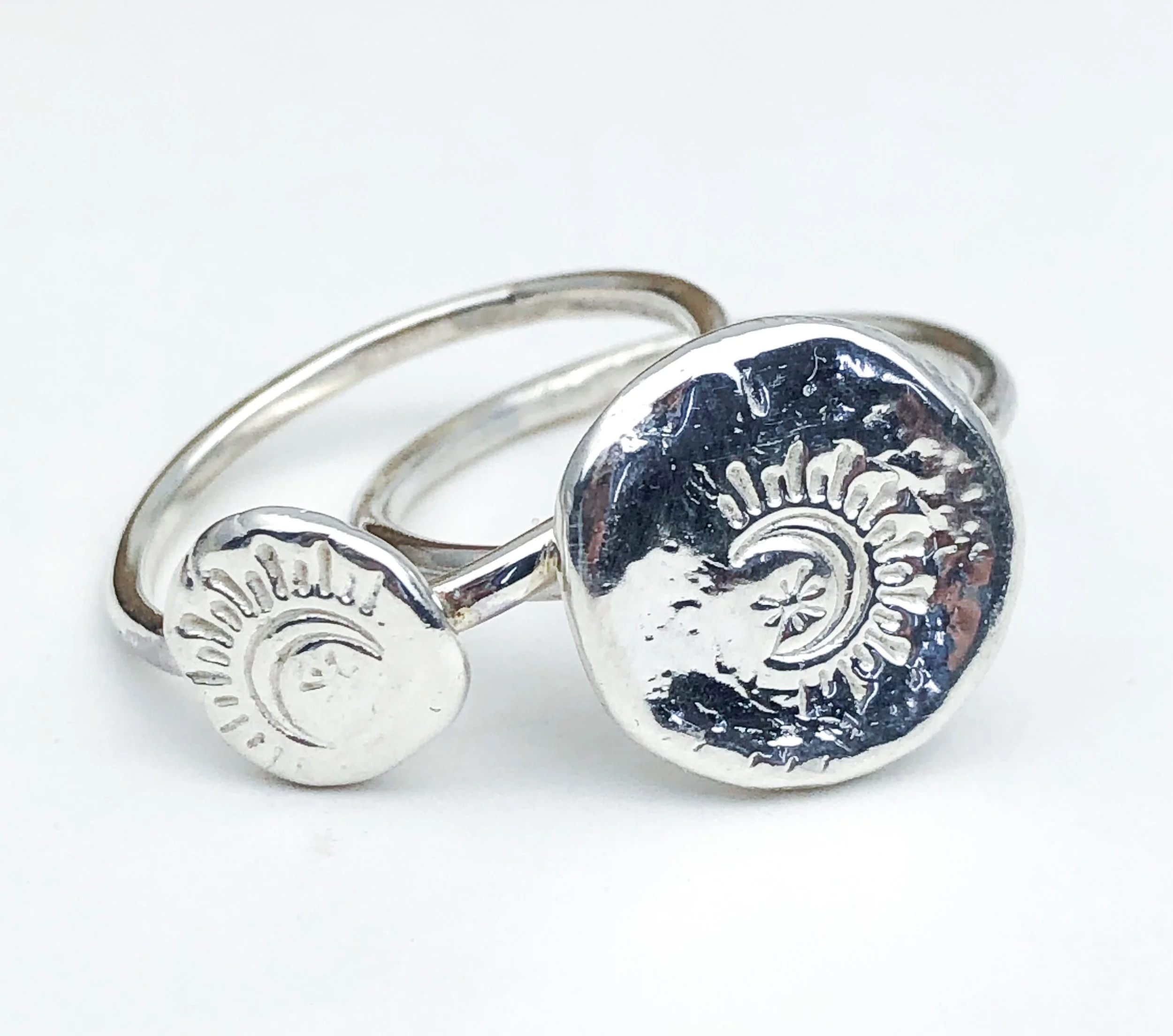 Small Moon and Star ring