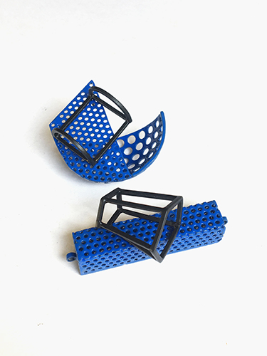 Brass and perforated mild steel. (“Close to Emptiness 1” )