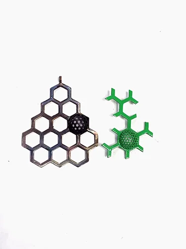 mild steel, Green powder coated.
