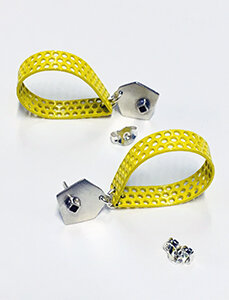 day53 yellow drops with silver stud2.jpg