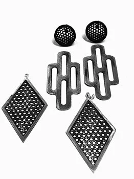 mild steel & silver