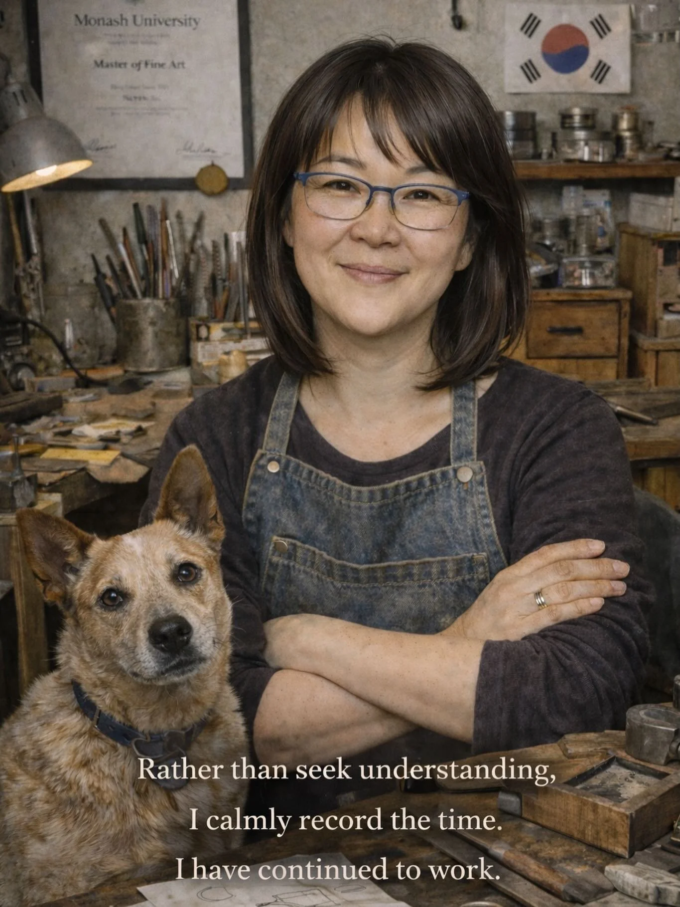 Tommy looks a little sad (as always), and somehow I look slimmer 😆
This image was created with ChatGPT, based on a persona developed through prompt buttons.
The translation feels a bit awkward, but I&rsquo;m keeping the image anyway.
#plushuman #플러스