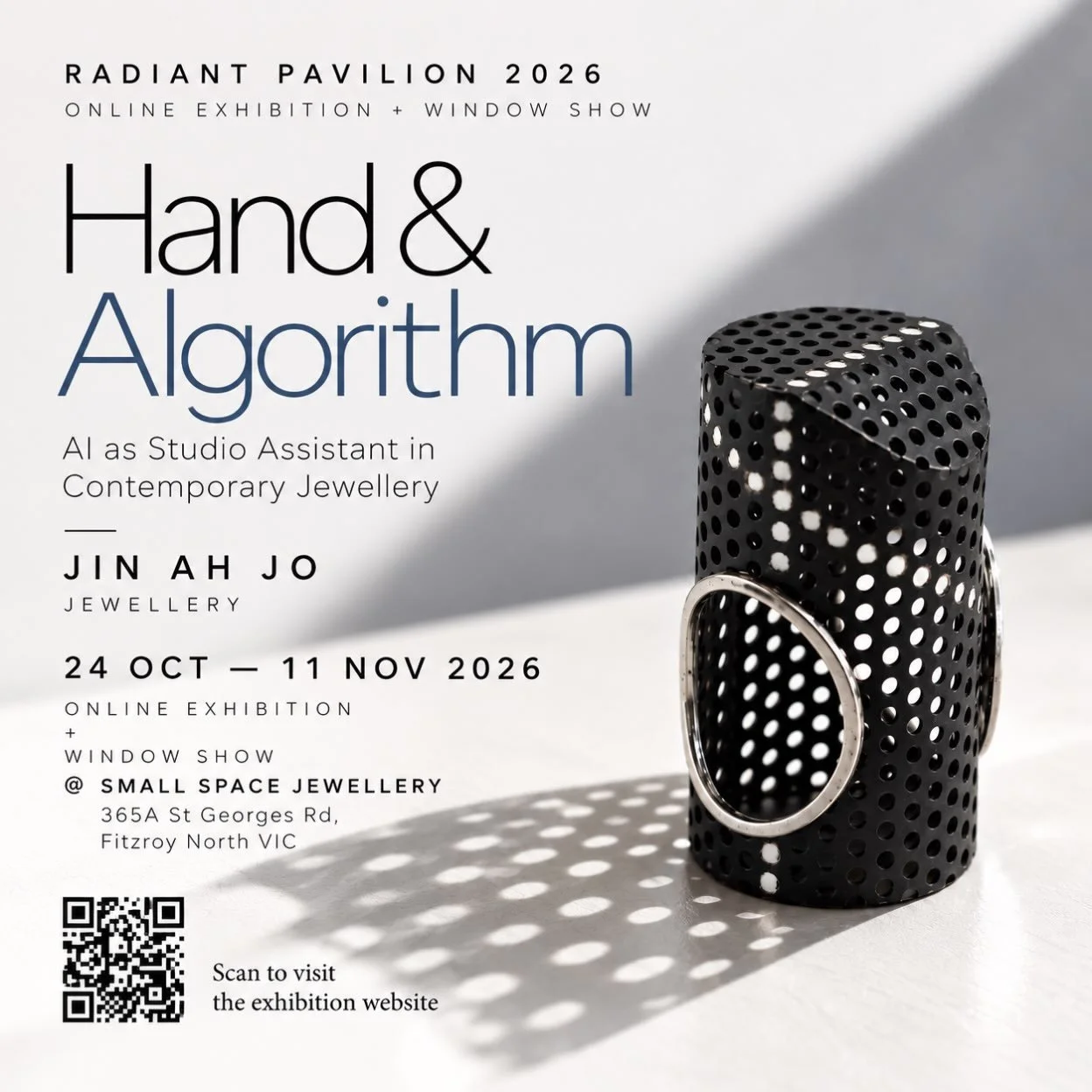 Hand &amp; Algorithm | Radiant Pavilion 2026

AI as Studio Assistant in Contemporary Jewellery

This ring represents something very familiar in my practice: perforated mild steel, geometric forms, silver inlay and the relationship between structure, 