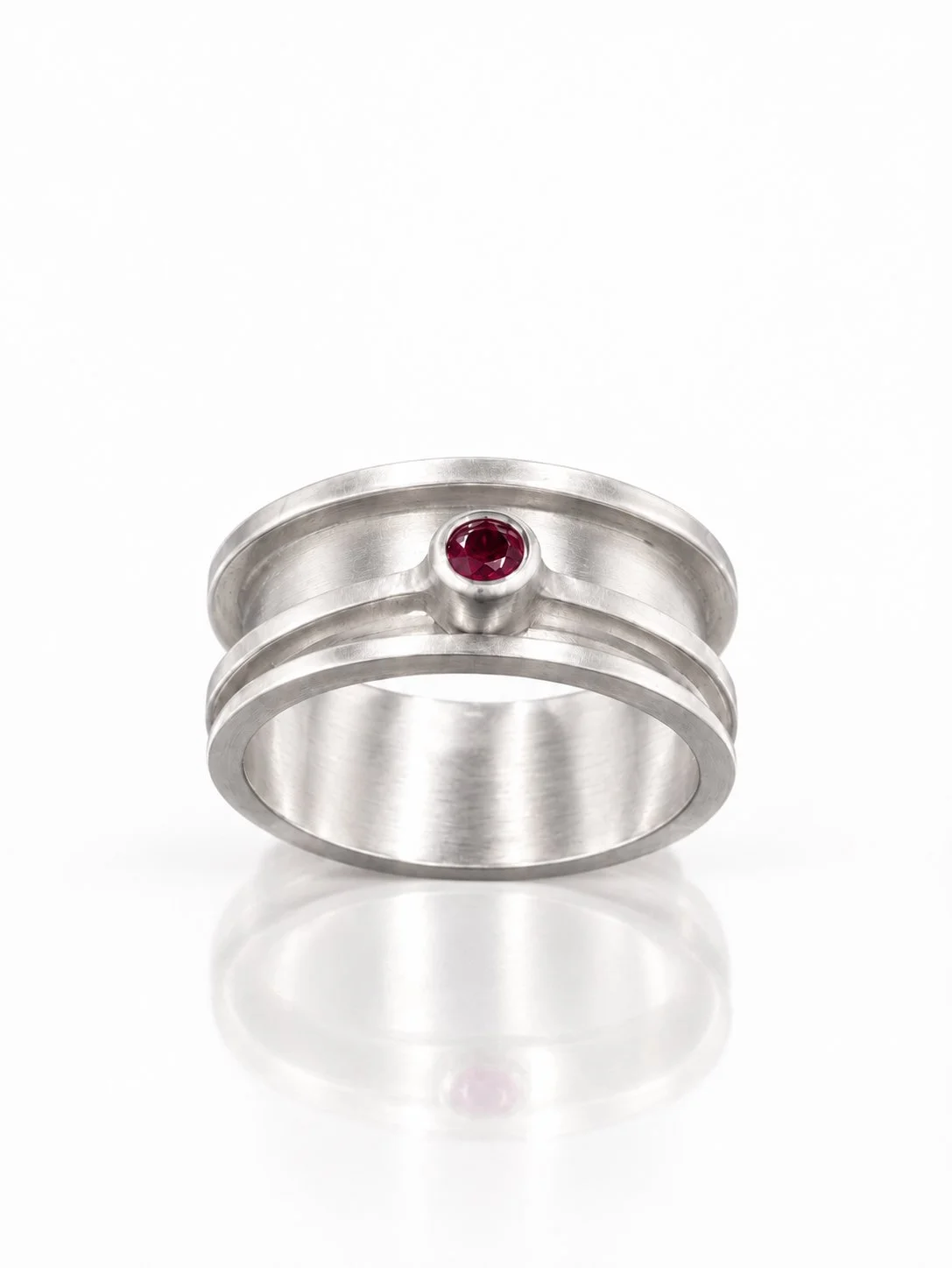Modern Silver Ring with Ruby Accent.jpg
