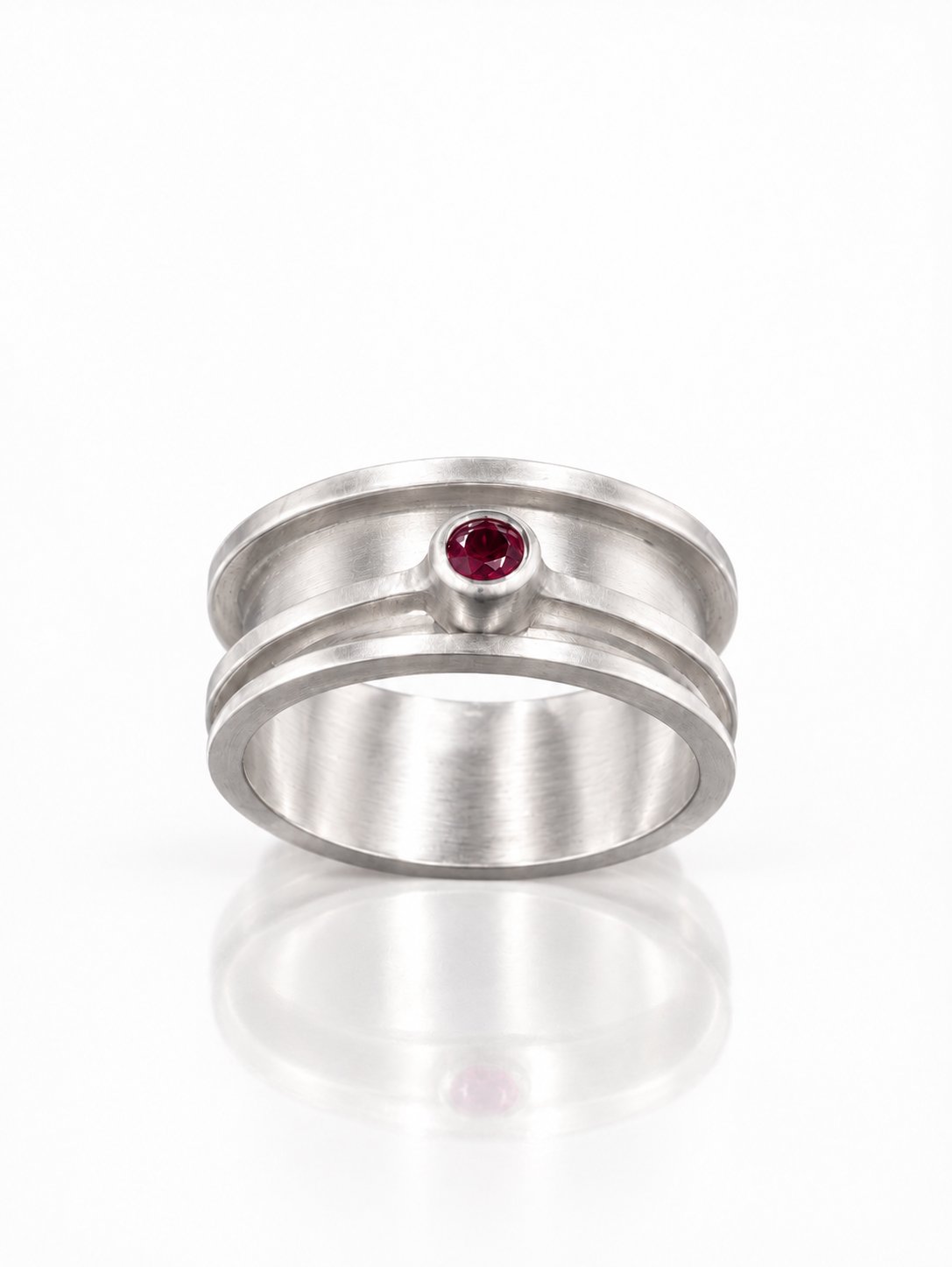 Modern Silver Ring with Ruby Accent.jpg