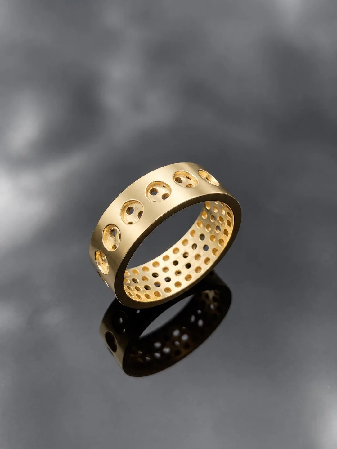 9ct Yellow Gold Double Perforated Rings