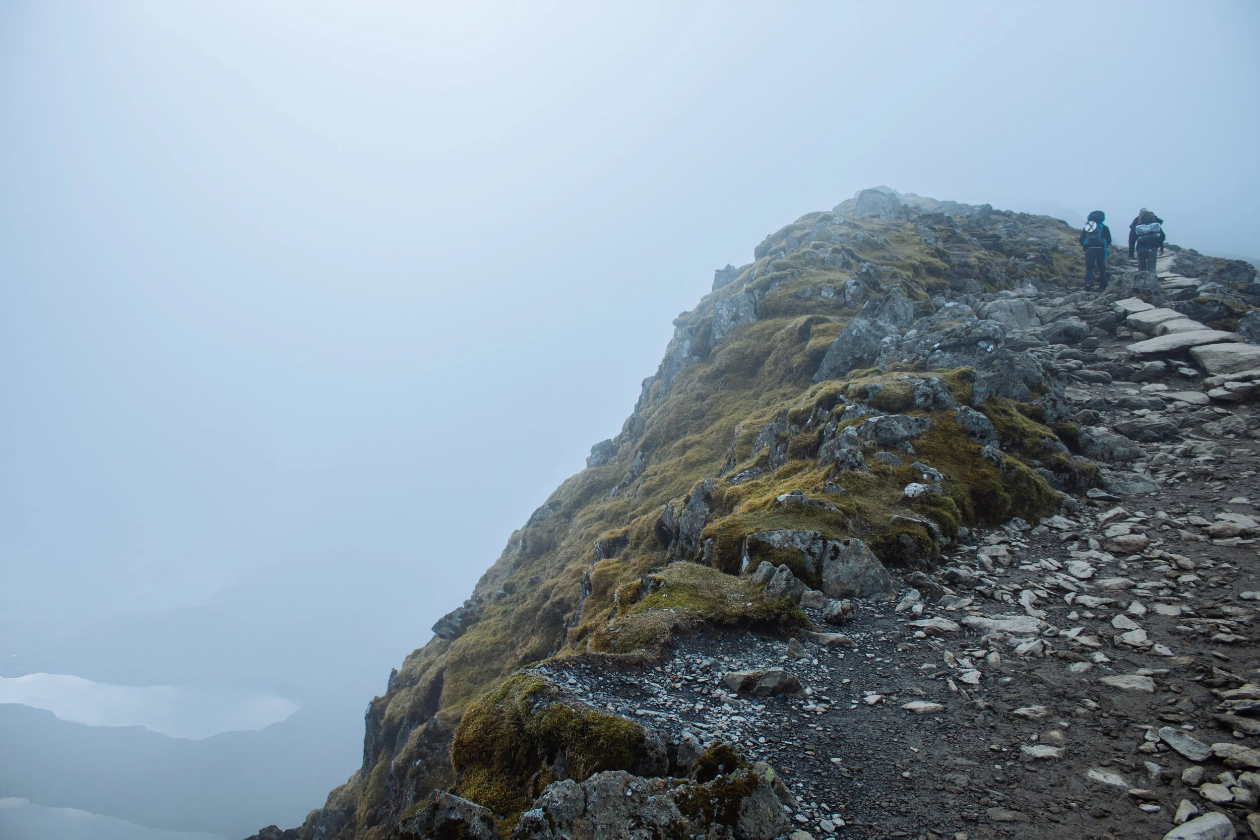 Unfortunately, a cold fog clouded us as we got closer to the top.
