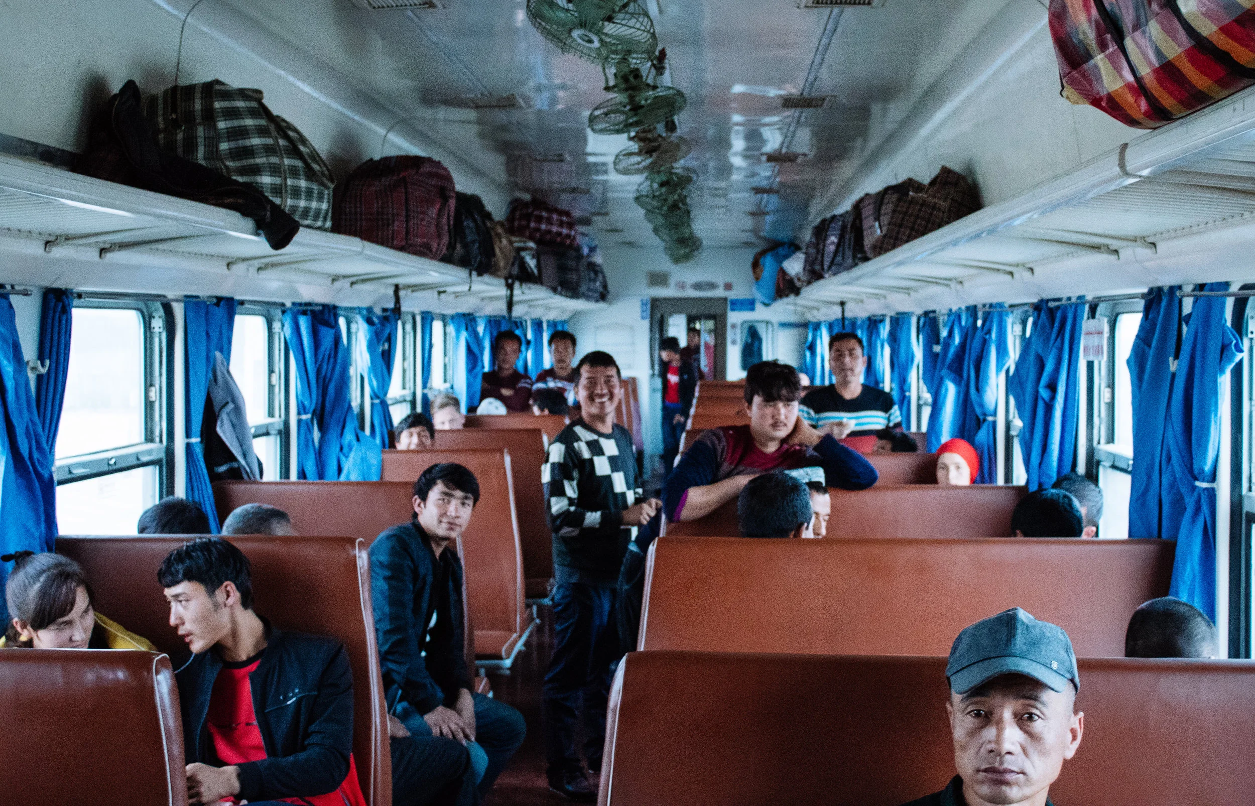 Taking the train to Hotan from Kashgar