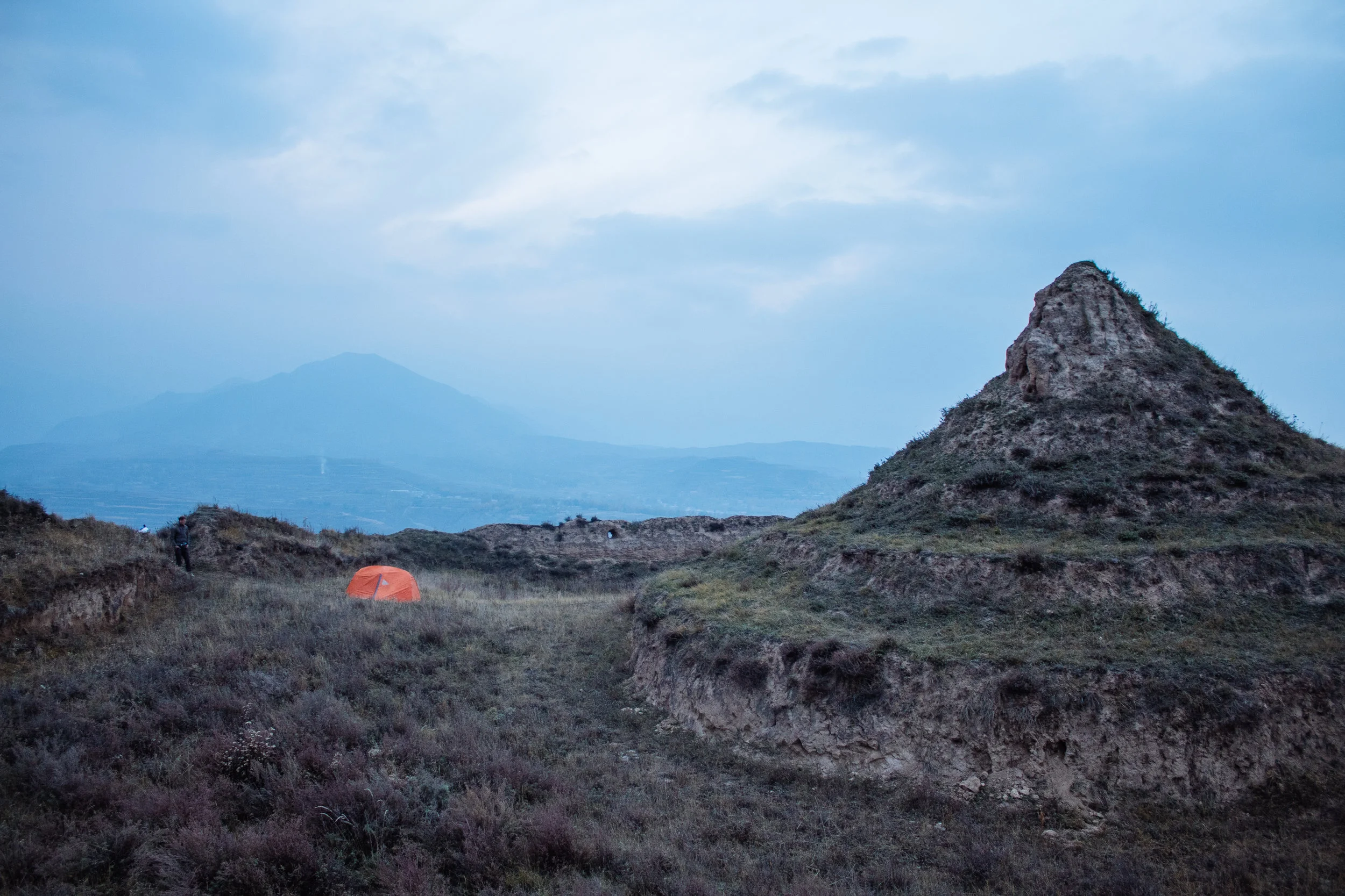 View of our campsite and the ruins we made such an effort to get to