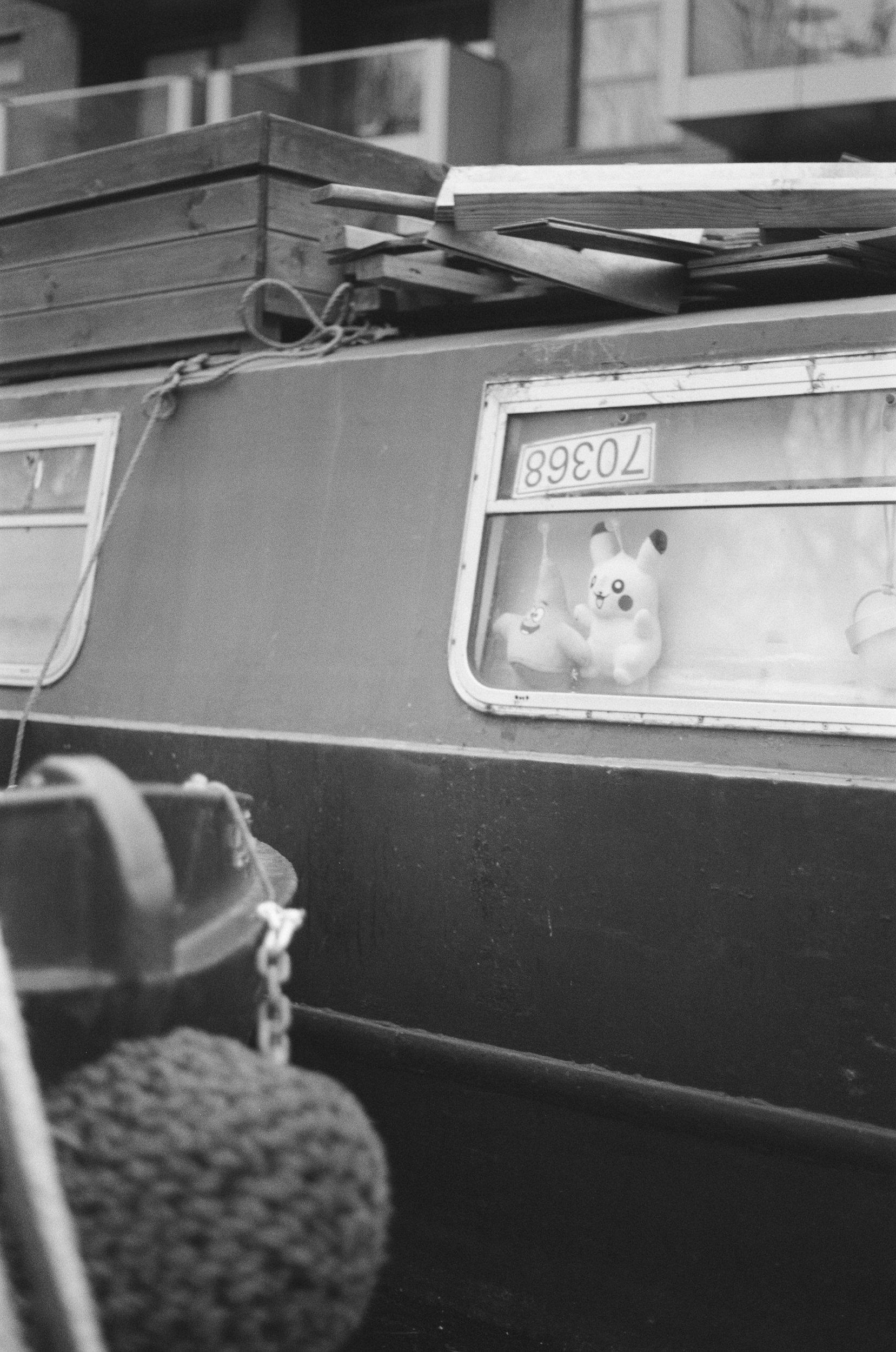 Pikachu and Patrick living on a canal boat, Grand Union Canal