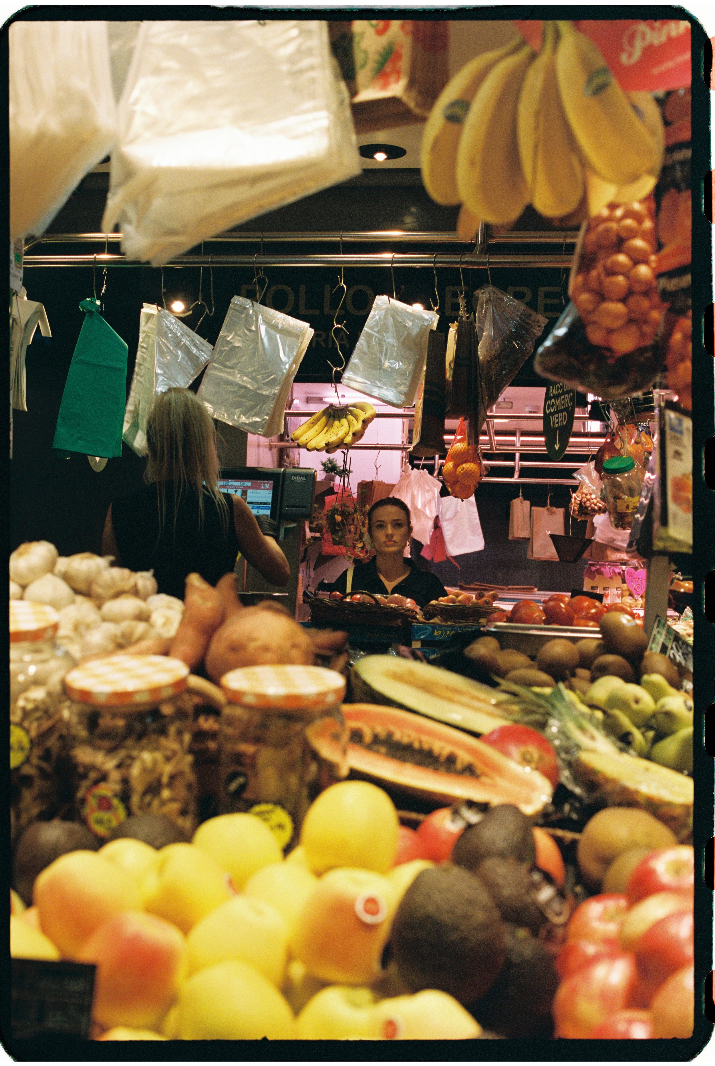 Amelia in Barcelona market
