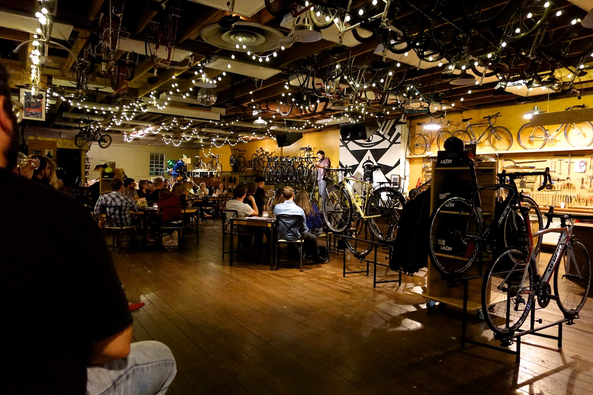 Comedy gig at Velo Cult