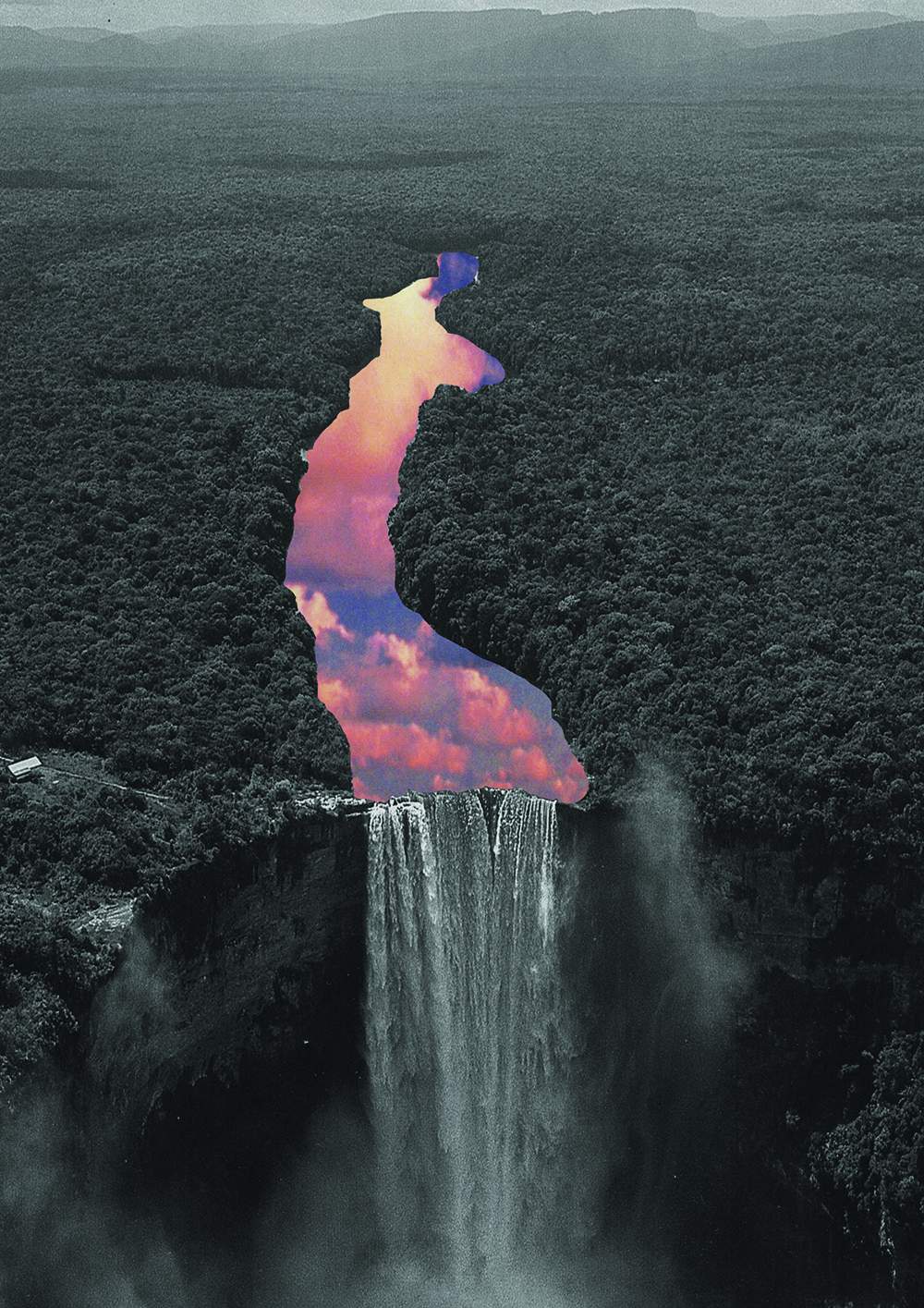 Clouds as water in one of Dr Me's autumn range pieces.