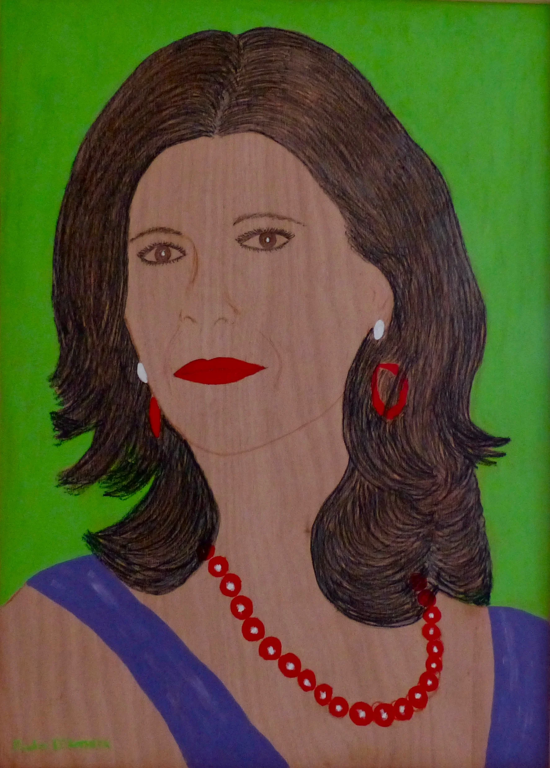 Valeria, 2017, acrilico su legno, cm 103x76