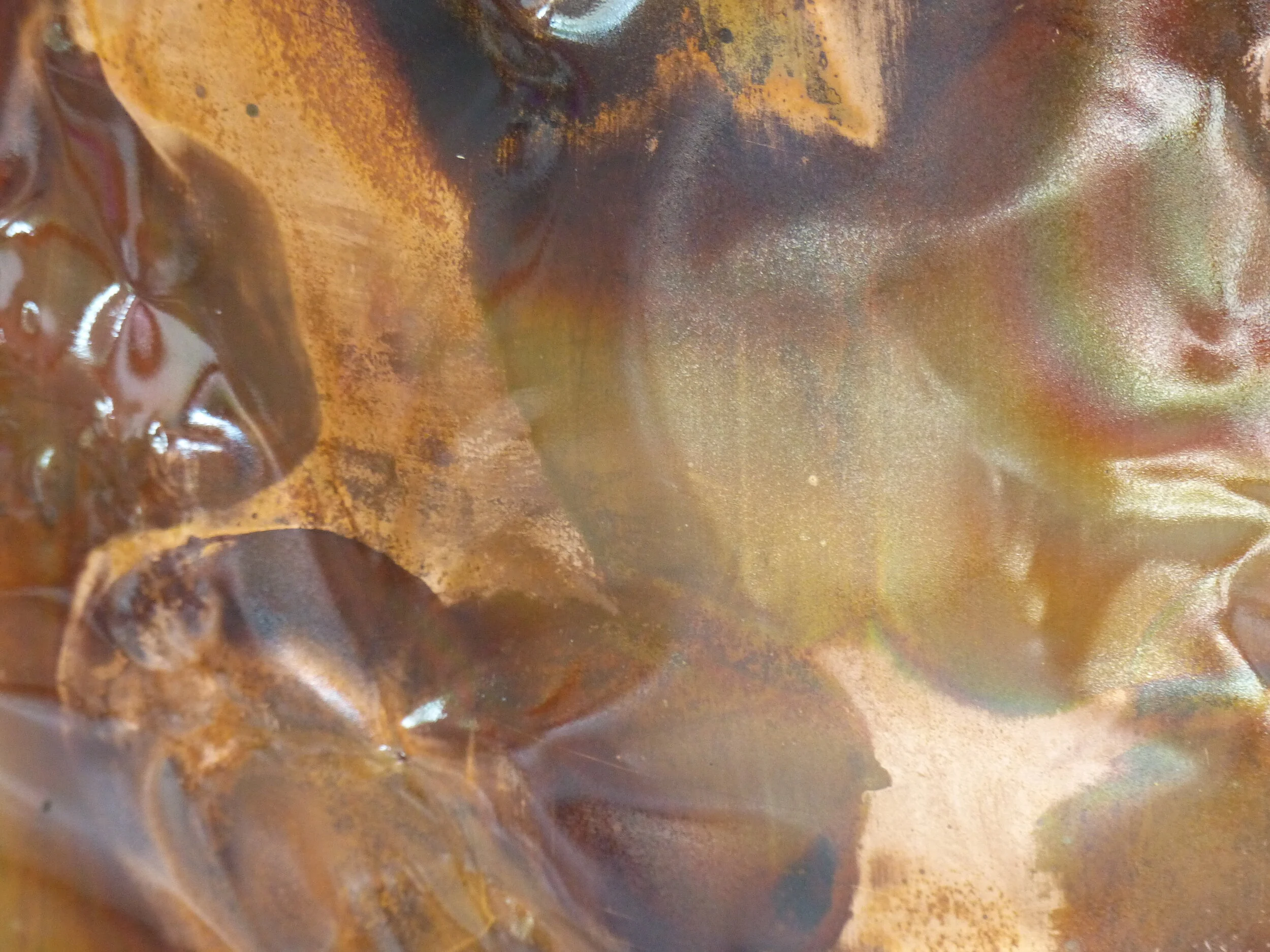 Foresta nera, particolare, 2020, rame su legno, cm 110x75