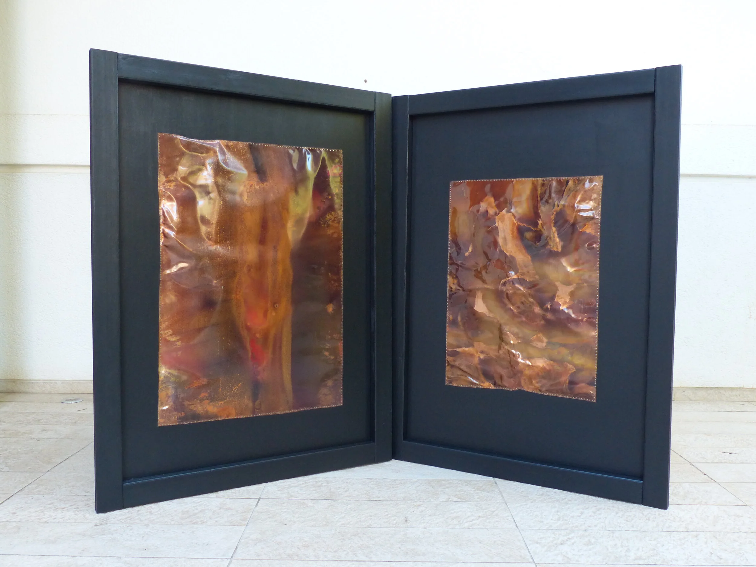 Amazzonia, Foresta nera, 2020, rame su legno, cm 110x75