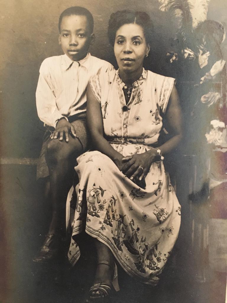 My grandmother Agnes with my dad, Kolu