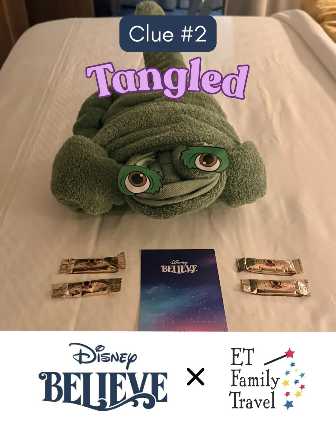Another clue has arrived&hellip; and this one is a little bit tangled. 💜✨

Rapunzel is making an appearance aboard the brand-new Disney Believe, but can you figure out where?

We&rsquo;re revealing the ship one clue at a time. Follow along and see i
