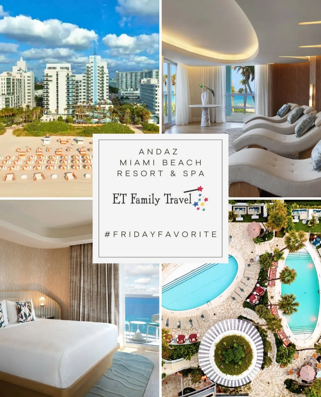 #FridayFavorite 🌴 Miami Beach, but make it Andaz!

One of our favorite hotels to stay at AND send our clients to is the stunning Andaz Miami Beach Resort &amp; Spa! Located oceanfront along iconic Collins Avenue, this stylish retreat blends Miami&rs