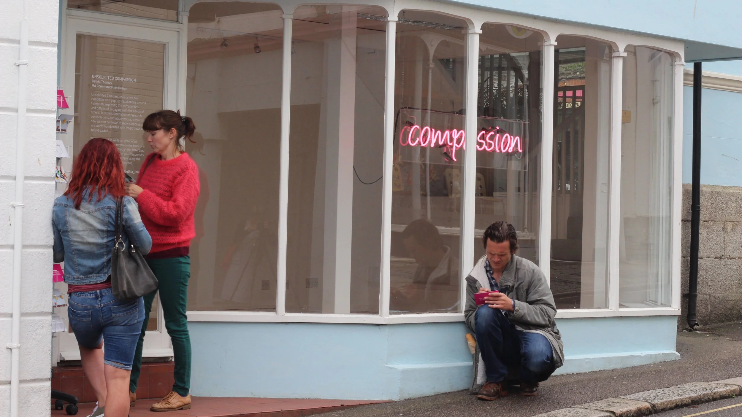 Bit of a random one... but would anyone like this neon pink 'compassion' sign on long term loan? 

I created it as part of my final @macdfalmouth project with @falmouthuni, to illustrate that you can't turn compassion on and off. 

It flashes pink, c